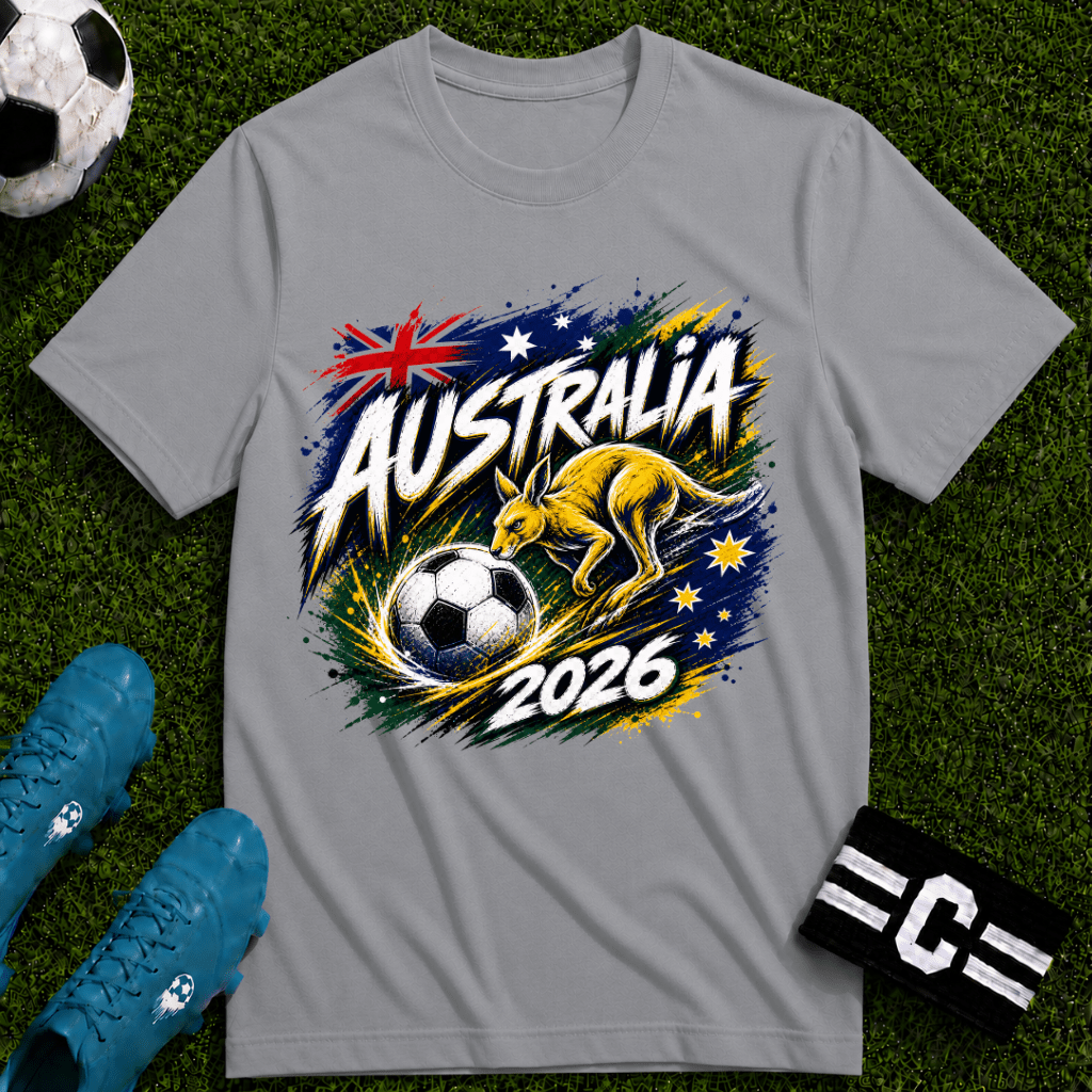 Australia 2026 World Cup Graphic T-Shirt - soccer fan t-shirt | GoalRush Studio