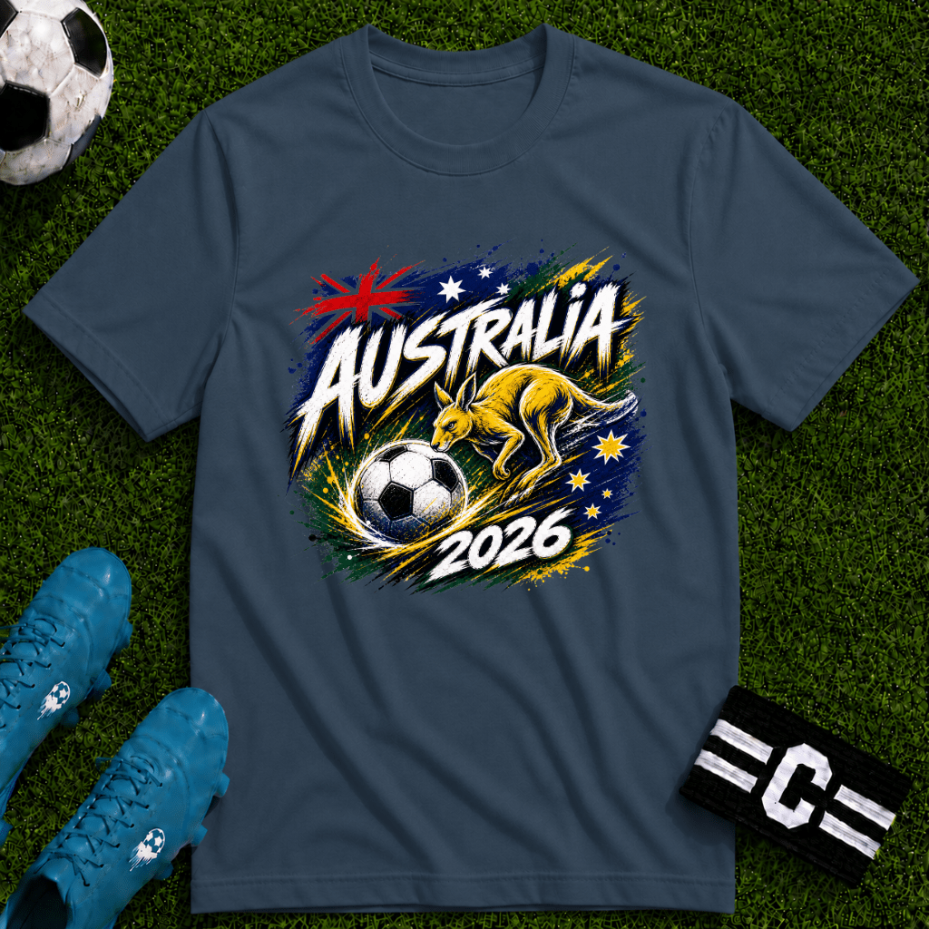 Australia 2026 World Cup Graphic T-Shirt - soccer fan t-shirt | GoalRush Studio
