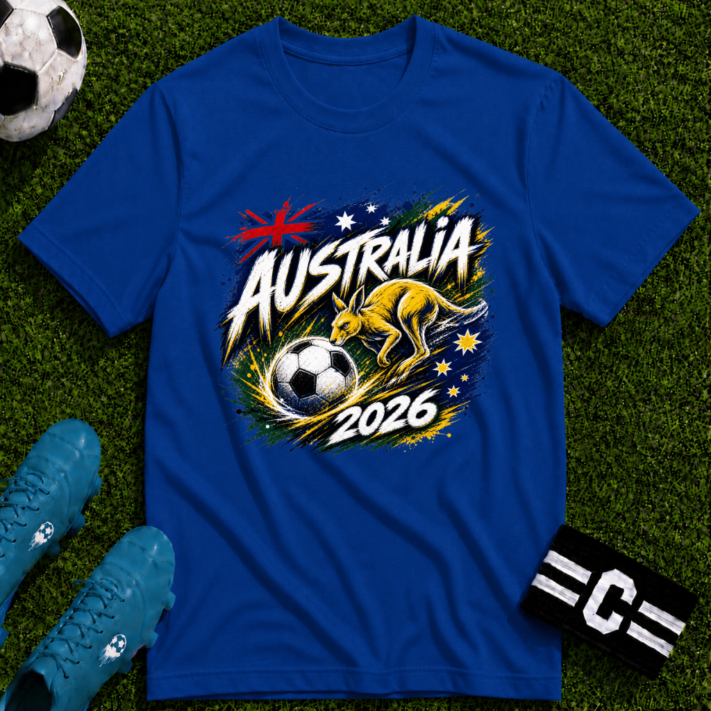 Australia 2026 World Cup Graphic T-Shirt - soccer fan t-shirt | GoalRush Studio