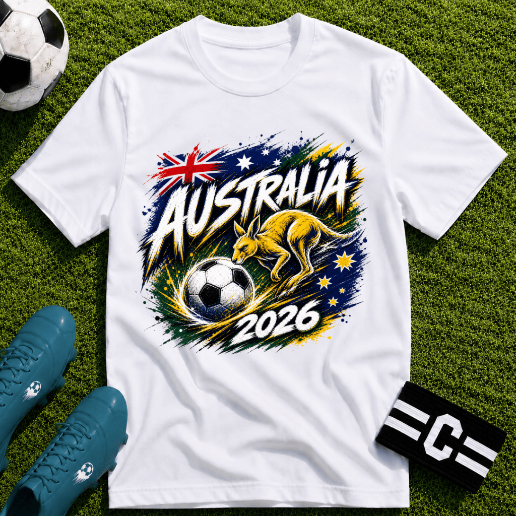 Australia 2026 World Cup Graphic T‑Shirt - soccer fan t-shirt | GoalRush Studio