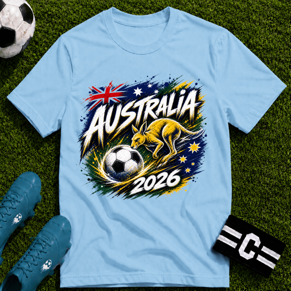 Australia 2026 World Cup Graphic T‑Shirt - soccer fan t-shirt | GoalRush Studio