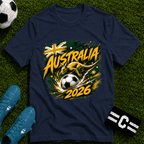 Australia 2026 World Cup Green and Gold Graphic T-Shirt - soccer fan t-shirt | GoalRush Studio
