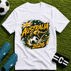 Australia 2026 World Cup Green and Gold Graphic T-Shirt - soccer fan t-shirt | GoalRush Studio