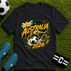 Australia 2026 World Cup Green and Gold Graphic T-Shirt - soccer fan t-shirt | GoalRush Studio