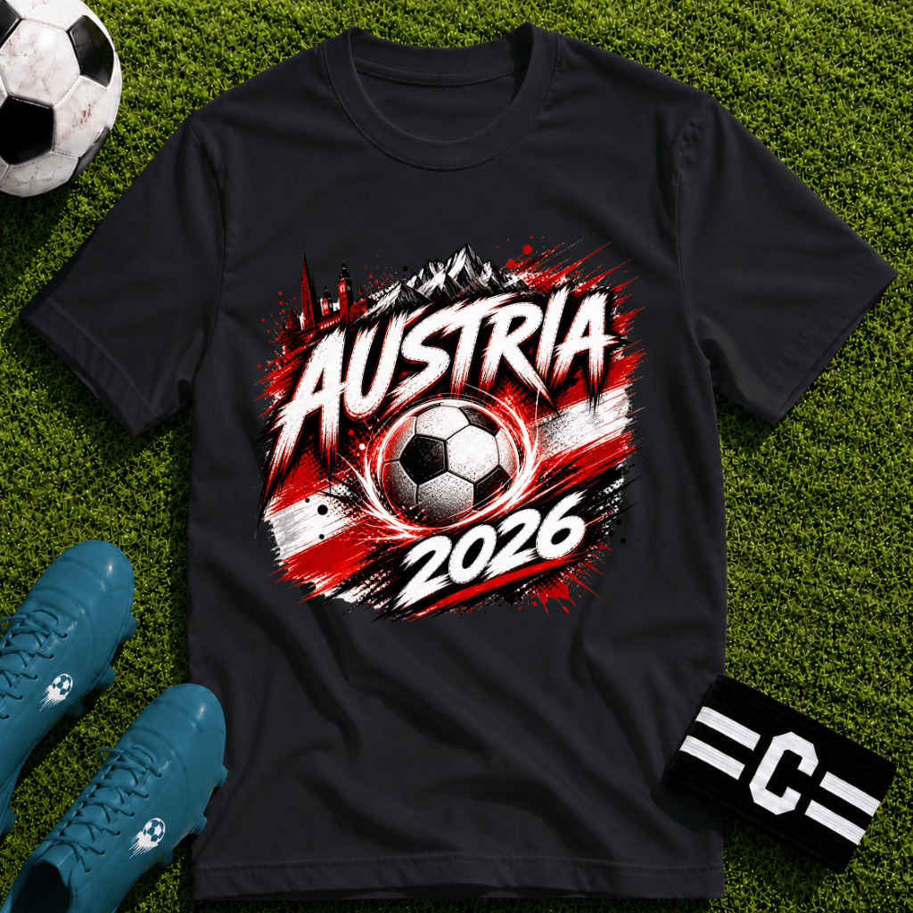 Austria 2026 World Cup Graphic T-Shirt - soccer fan t-shirt | GoalRush Studio