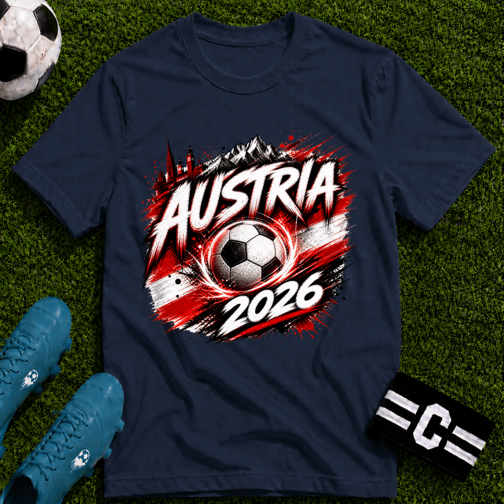 Austria 2026 World Cup Graphic T-Shirt - soccer fan t-shirt | GoalRush Studio