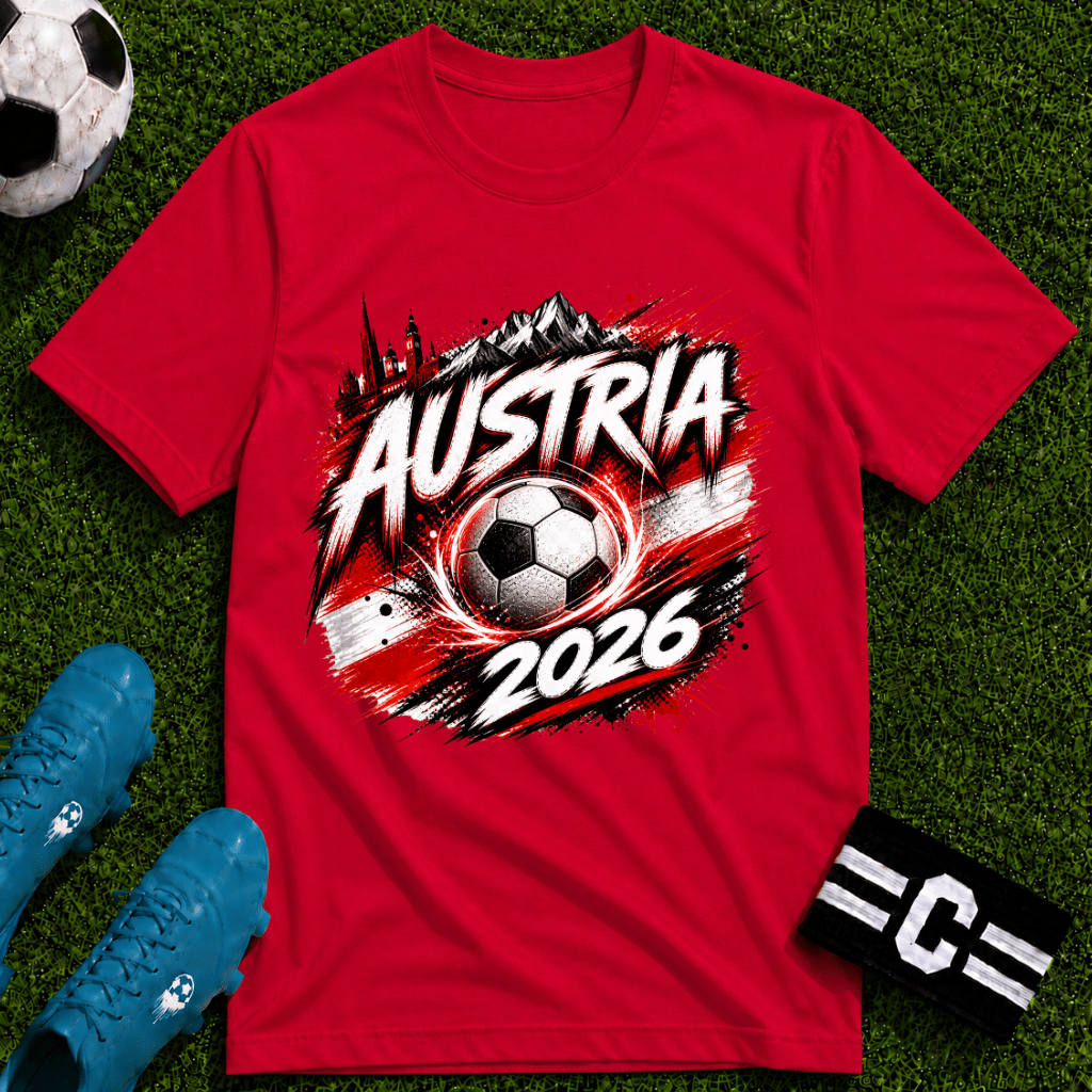 Austria 2026 World Cup Graphic T-Shirt - soccer fan t-shirt | GoalRush Studio