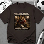 Bear Football T-Shirt "Built Like a Tank, Finishes Like a Teddy" - soccer fan t-shirt | GoalRush Studio