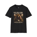 Bear Football T-Shirt "Built Like a Tank, Finishes Like a Teddy" - soccer fan t-shirt | GoalRush Studio