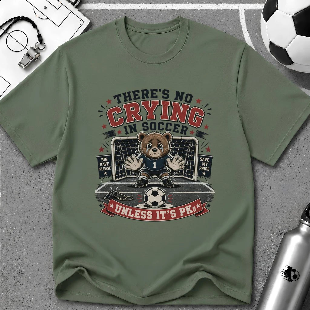 Bear - No Crying In Soccer - Funny Penalty Shootout T-Shirt - soccer fan t-shirt | GoalRush Studio