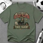 Behind Every Great Player Is a Tired Parent T-Shirt - soccer fan t-shirt | GoalRush Studio