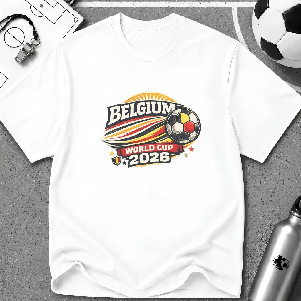 Belgium 2026 Soccer Fan Retro T-Shirt - soccer fan t-shirt | GoalRush Studio
