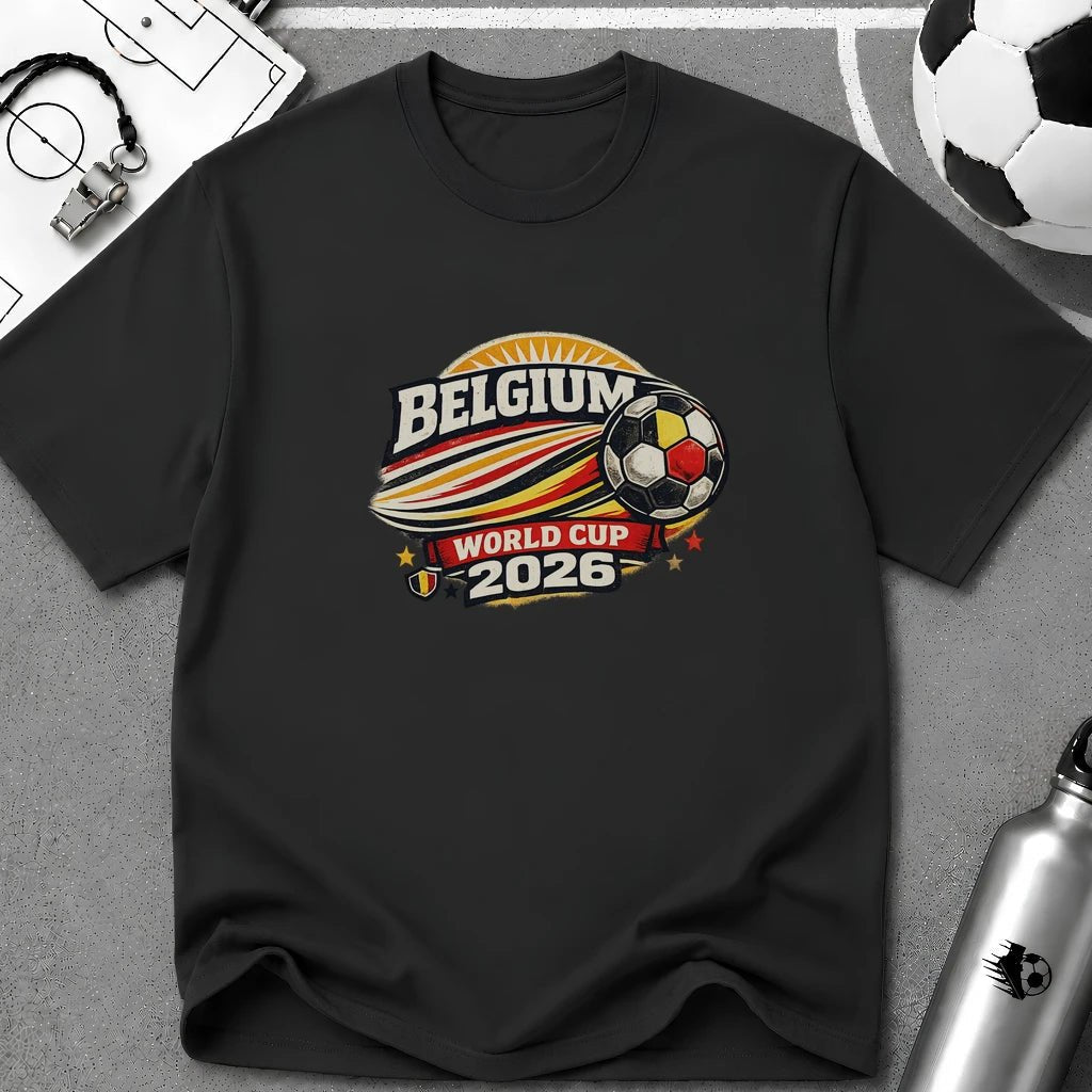 Belgium 2026 Soccer Fan Retro T-Shirt - soccer fan t-shirt | GoalRush Studio