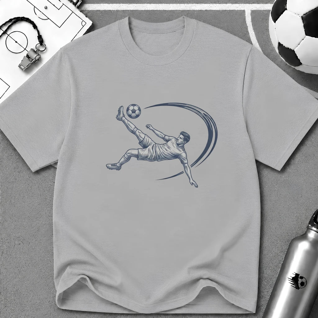 Bicycle Kick Detailed Ink Sketch T-Shirt - soccer fan t-shirt | GoalRush Studio