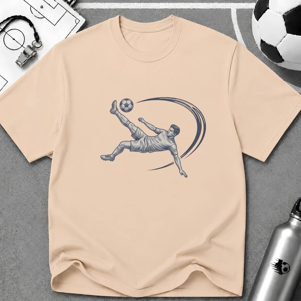 Bicycle Kick Detailed Ink Sketch T-Shirt - soccer fan t-shirt | GoalRush Studio