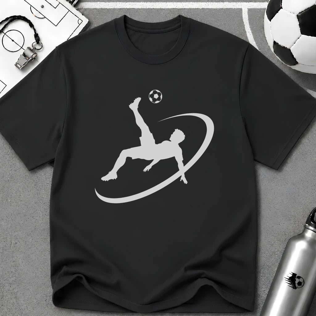 Bicycle Kick Flat Vector Silhouette T-Shirt - soccer fan t-shirt | GoalRush Studio