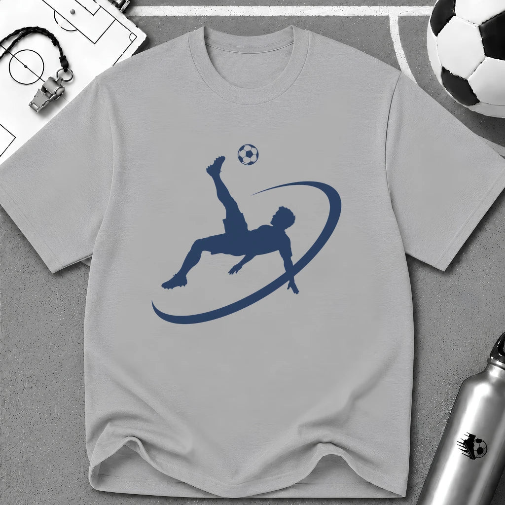Bicycle Kick Flat Vector Silhouette T-Shirt - soccer fan t-shirt | GoalRush Studio