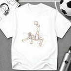 Bicycle Kick Multi Line Illustration T-Shirt - soccer fan t-shirt | GoalRush Studio