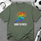 Born To Press Colour Splash T-Shirt - soccer fan t-shirt | GoalRush Studio