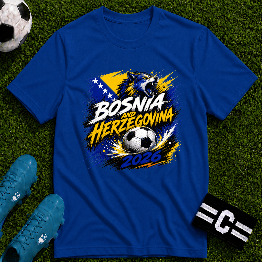 Bosnia and Herzegovina 2026 World Cup Graphic T-Shirt - soccer fan t-shirt | GoalRush Studio
