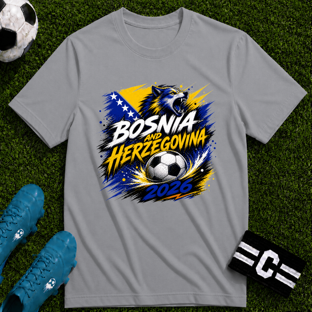 Bosnia and Herzegovina 2026 World Cup Graphic T-Shirt - soccer fan t-shirt | GoalRush Studio