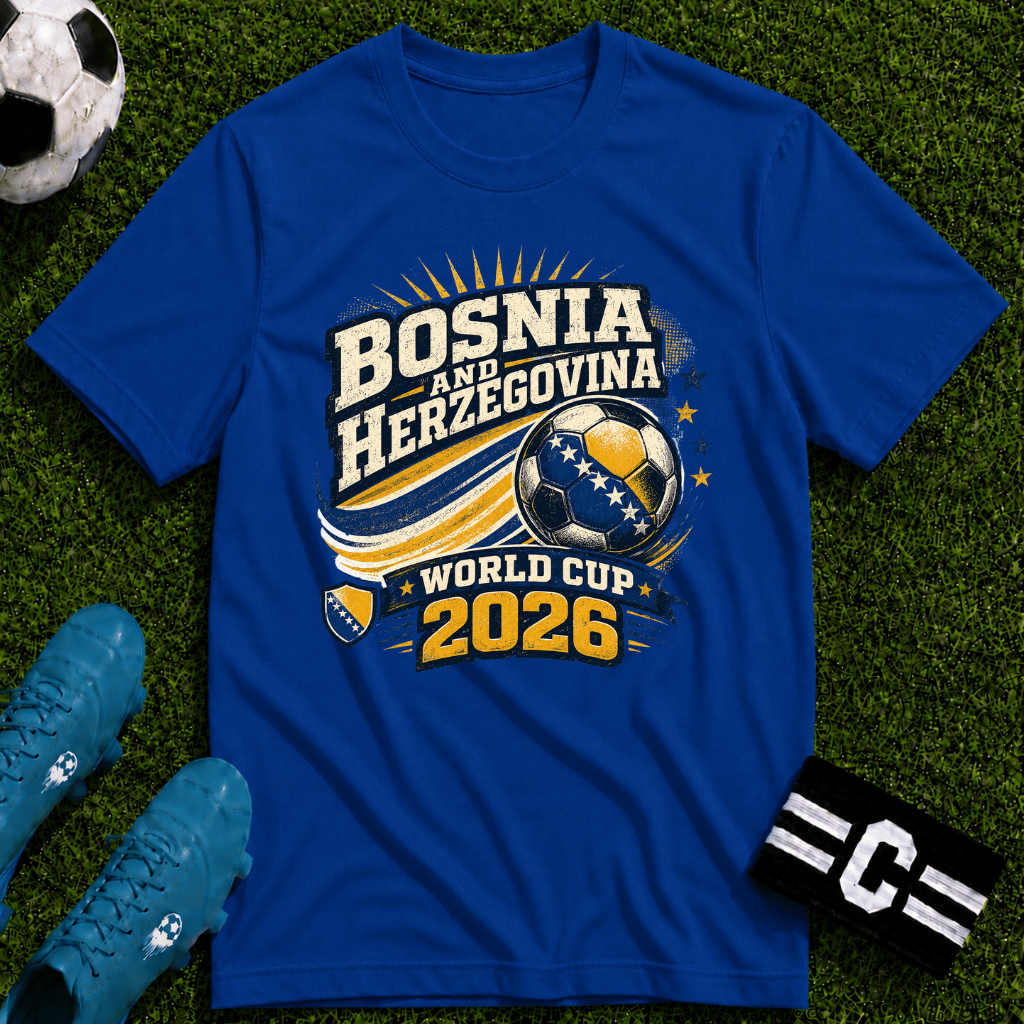 Bosnia and Herzegovina 2026 World Cup Retro T-Shirt - soccer fan t-shirt | GoalRush Studio