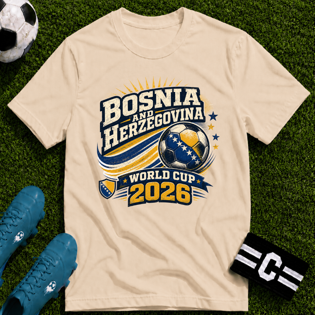 Bosnia and Herzegovina 2026 World Cup Retro T-Shirt - soccer fan t-shirt | GoalRush Studio