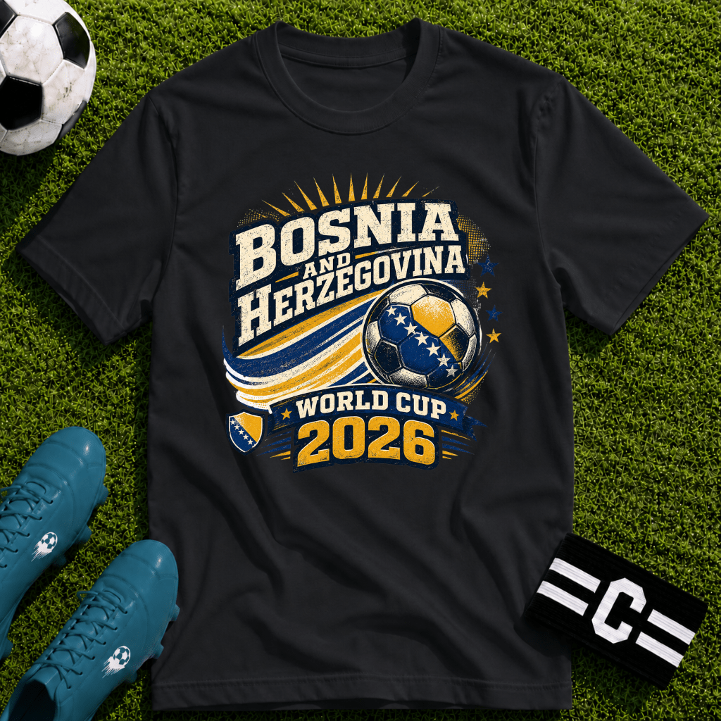 Bosnia and Herzegovina 2026 World Cup Retro T-Shirt - soccer fan t-shirt | GoalRush Studio