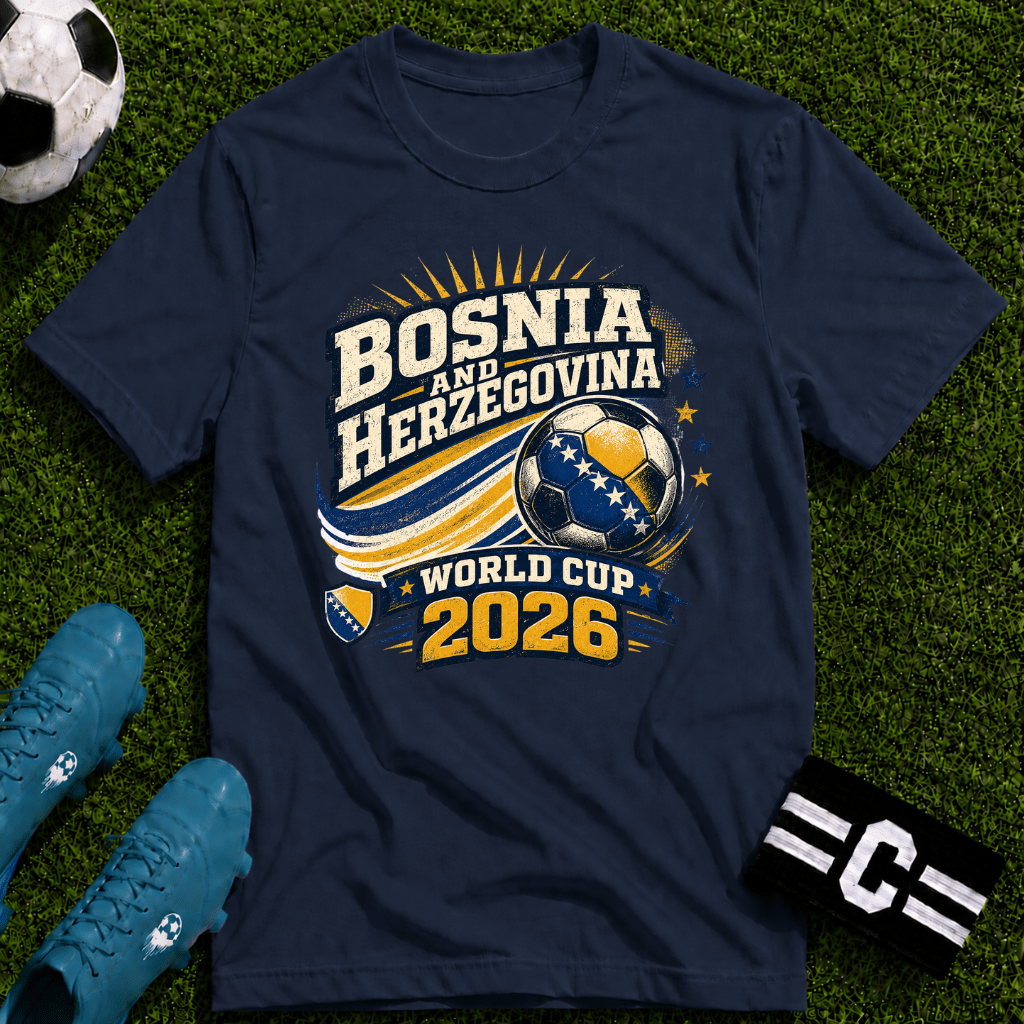 Bosnia and Herzegovina 2026 World Cup Retro T-Shirt - soccer fan t-shirt | GoalRush Studio