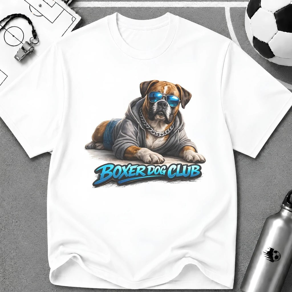 Boxer Dog Club Soccer Graphic T-Shirt - soccer fan t-shirt | GoalRush Studio