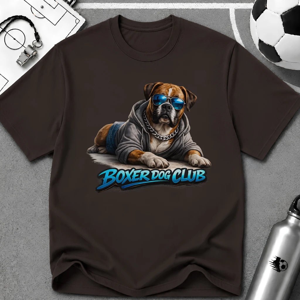 Boxer Dog Club Soccer Graphic T-Shirt - soccer fan t-shirt | GoalRush Studio