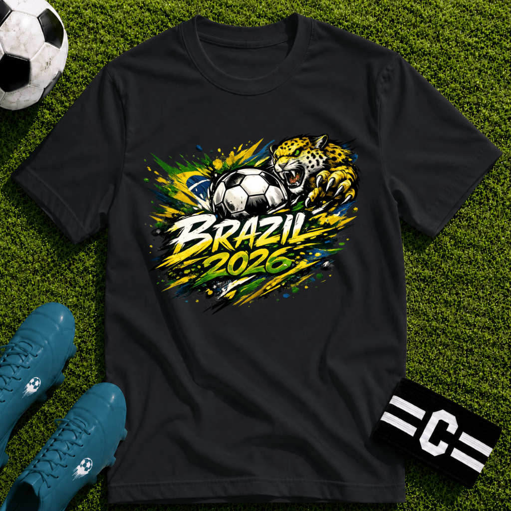 Brazil 2026 World Cup Graphic T-Shirt - soccer fan t-shirt | GoalRush Studio