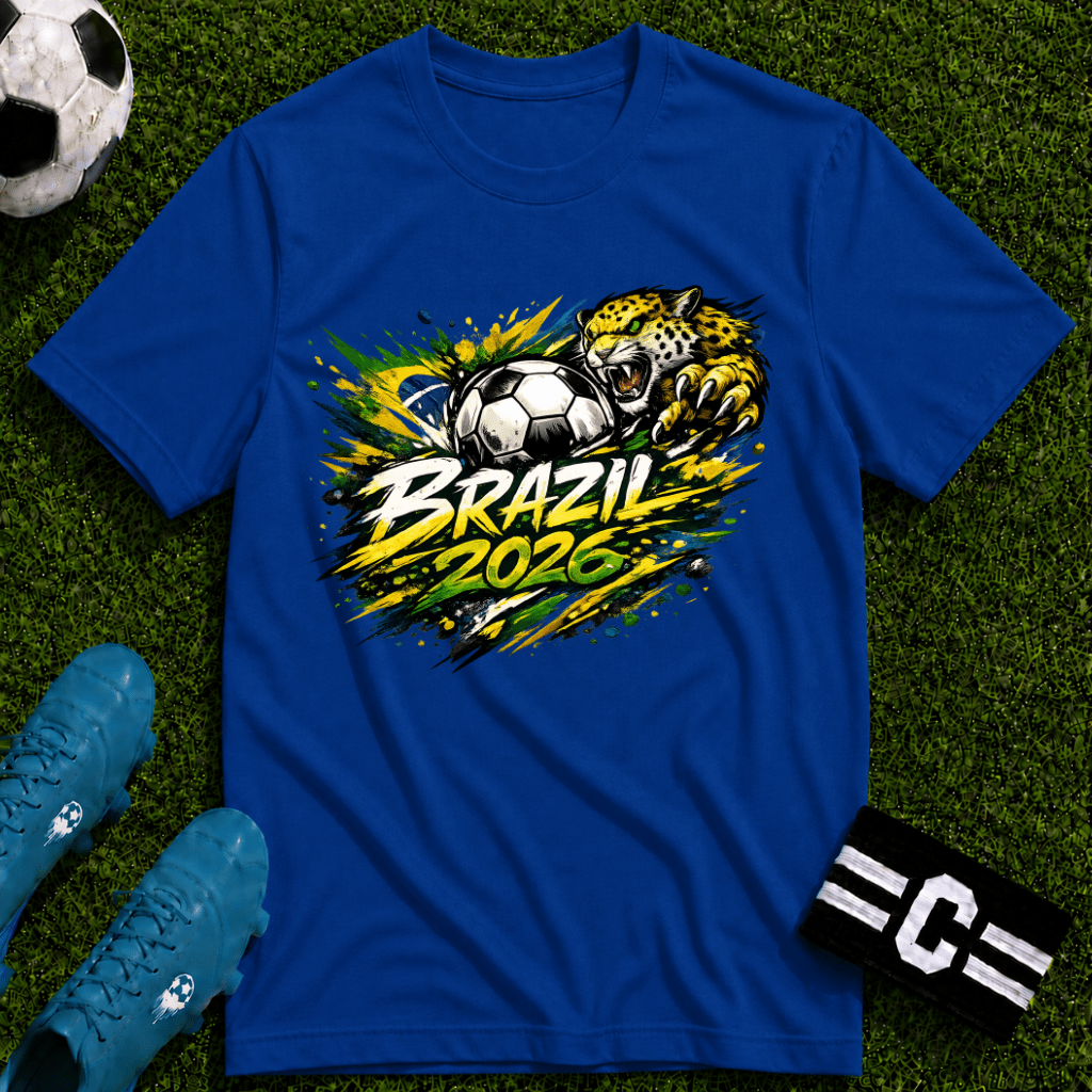 Brazil 2026 World Cup Graphic T-Shirt - soccer fan t-shirt | GoalRush Studio