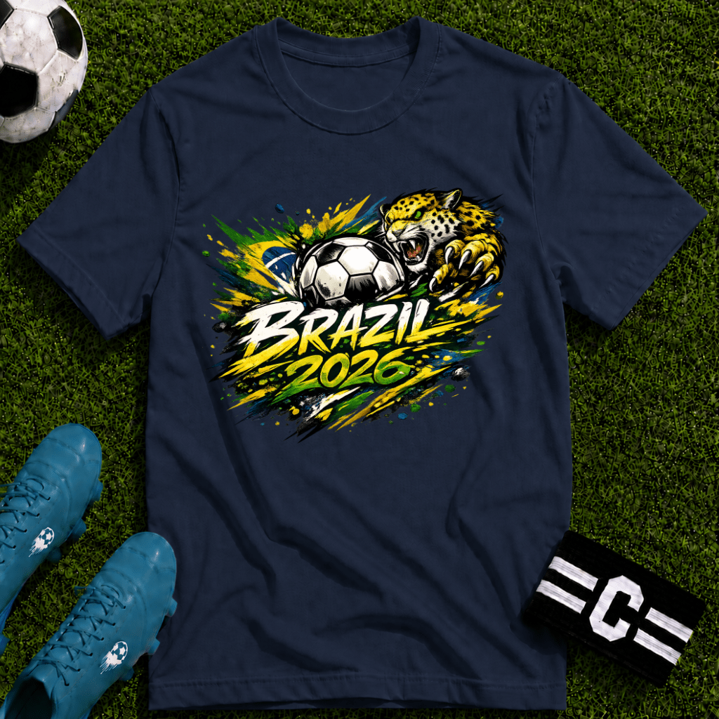 Brazil 2026 World Cup Graphic T-Shirt - soccer fan t-shirt | GoalRush Studio