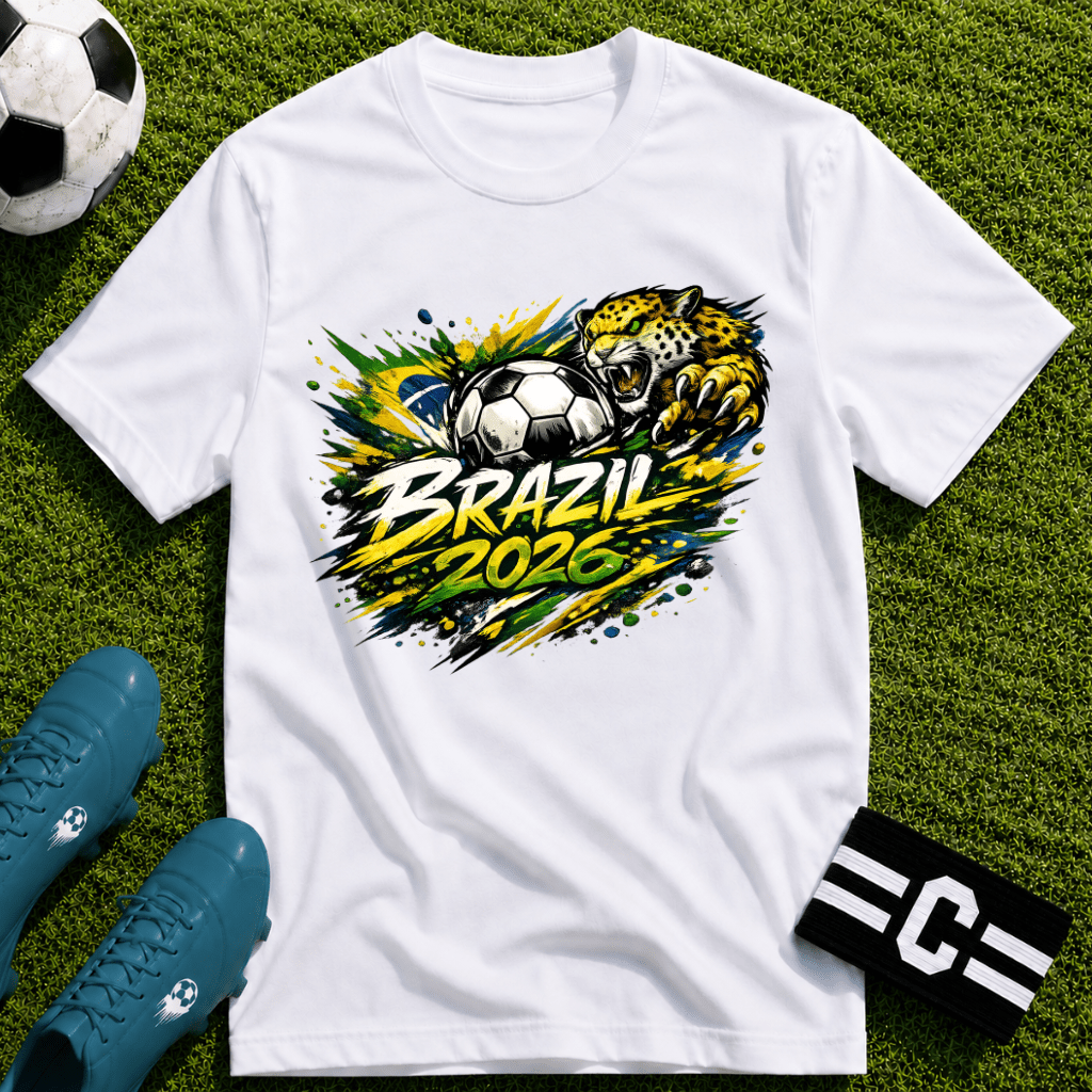 Brazil 2026 World Cup Graphic T-Shirt - soccer fan t-shirt | GoalRush Studio