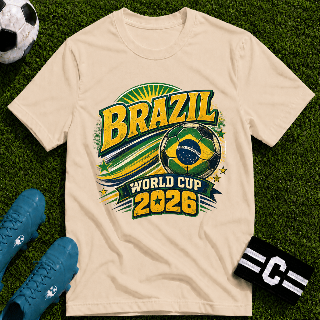 Brazil 2026 World Cup Retro T-Shirt - soccer fan t-shirt | GoalRush Studio