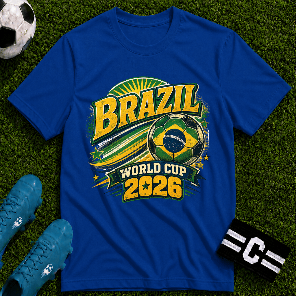 Brazil 2026 World Cup Retro T-Shirt - soccer fan t-shirt | GoalRush Studio