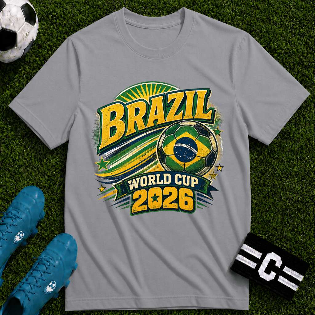 Brazil 2026 World Cup Retro T-Shirt - soccer fan t-shirt | GoalRush Studio