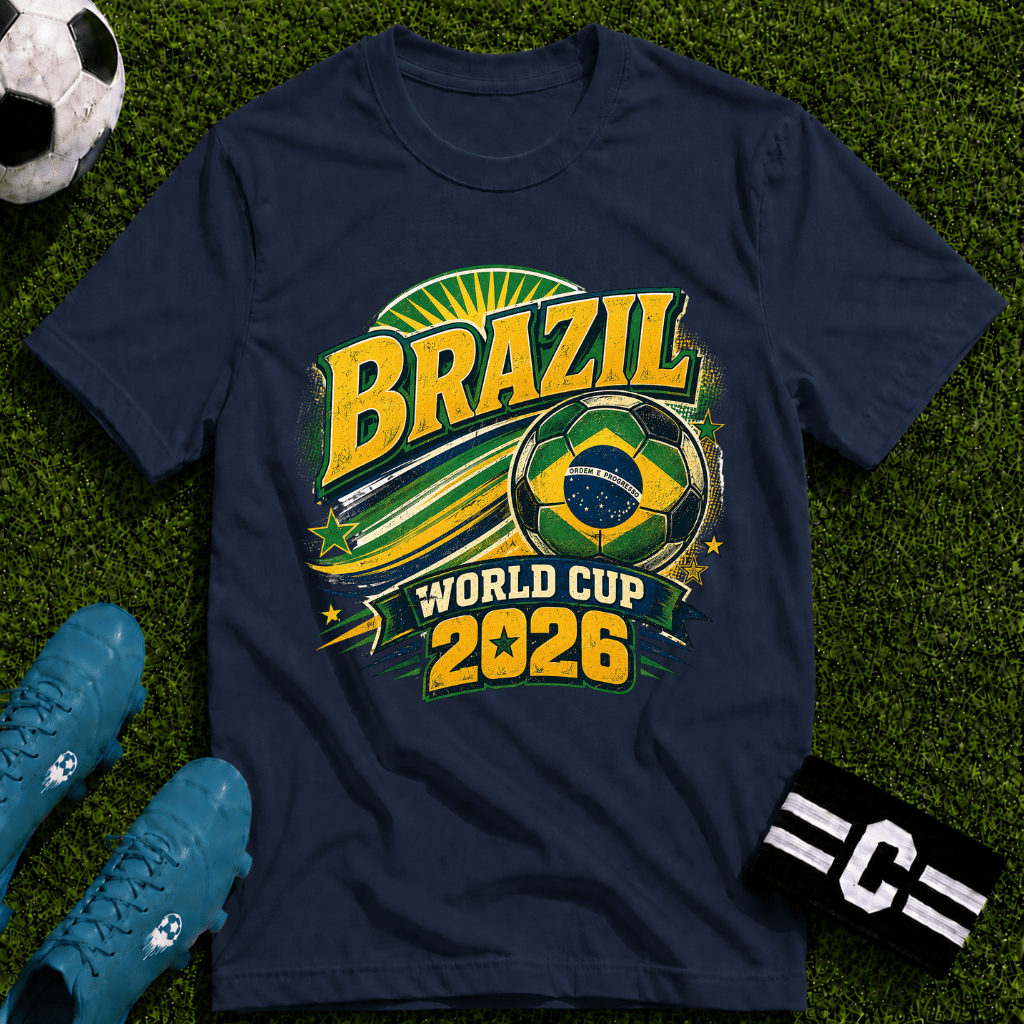 Brazil 2026 World Cup Retro T-Shirt - soccer fan t-shirt | GoalRush Studio