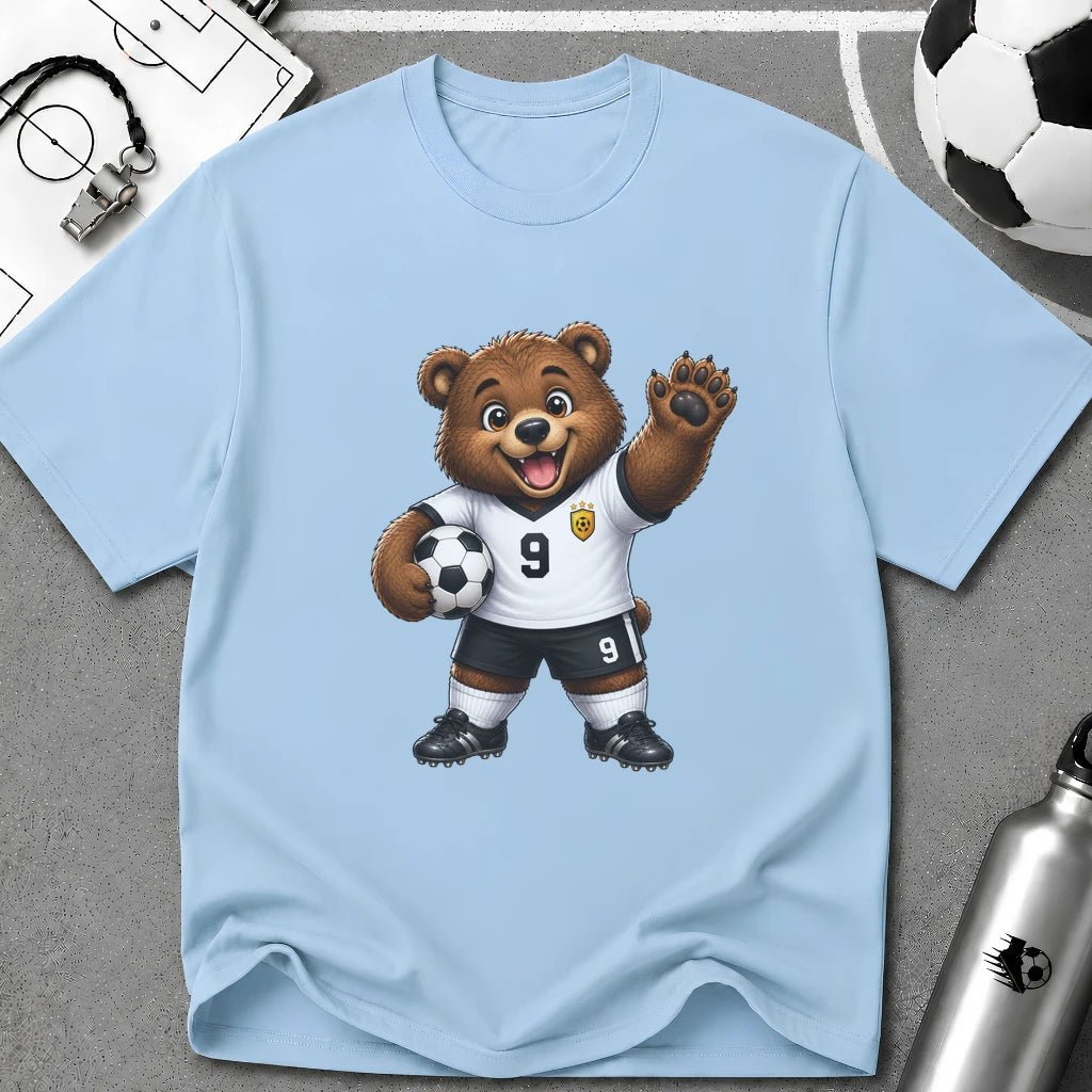 Brown Bear Cub Soccer Player T-Shirt - soccer fan t-shirt | GoalRush Studio