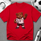 Brown Bear Cub Soccer Player T-Shirt - soccer fan t-shirt | GoalRush Studio