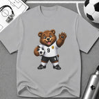 Brown Bear Cub Soccer Player T-Shirt - soccer fan t-shirt | GoalRush Studio