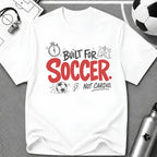 Built for Soccer Not for Cardio Graphic T-Shirt - soccer fan t-shirt | GoalRush Studio