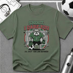 Bulldog Goalkeeper Shoot I Dare You Soccer Graphic T-Shirt - soccer fan t-shirt | GoalRush Studio