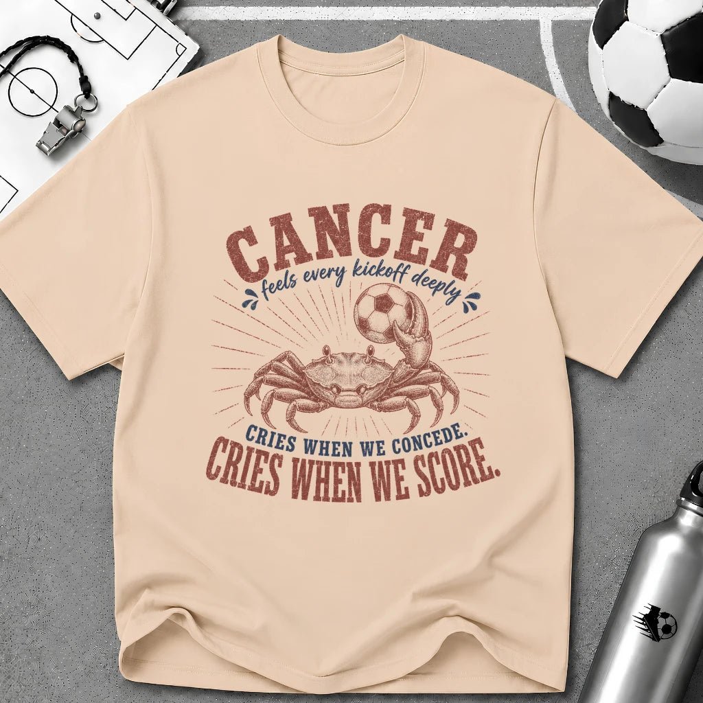 CANCER - Cries When We Concede, Cries When We Score T-Shirt - soccer fan t-shirt | GoalRush Studio