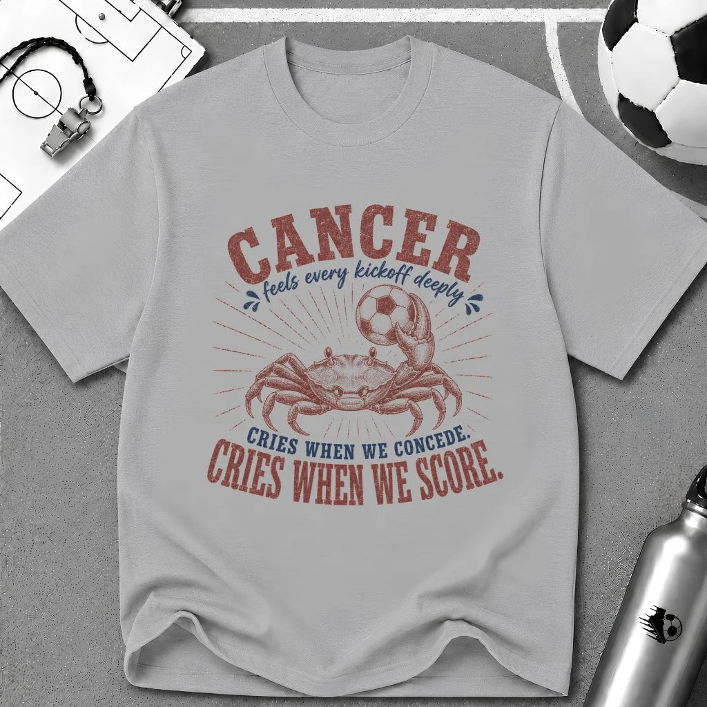 CANCER - Cries When We Concede, Cries When We Score T-Shirt - soccer fan t-shirt | GoalRush Studio