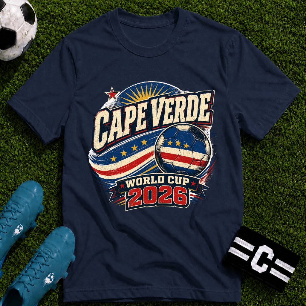 Cape Verde 2026 World Cup Retro T-Shirt - soccer fan t-shirt | GoalRush Studio