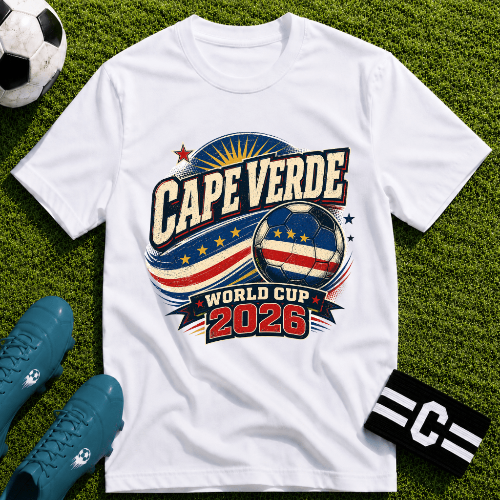 Cape Verde 2026 World Cup Retro T-Shirt - soccer fan t-shirt | GoalRush Studio