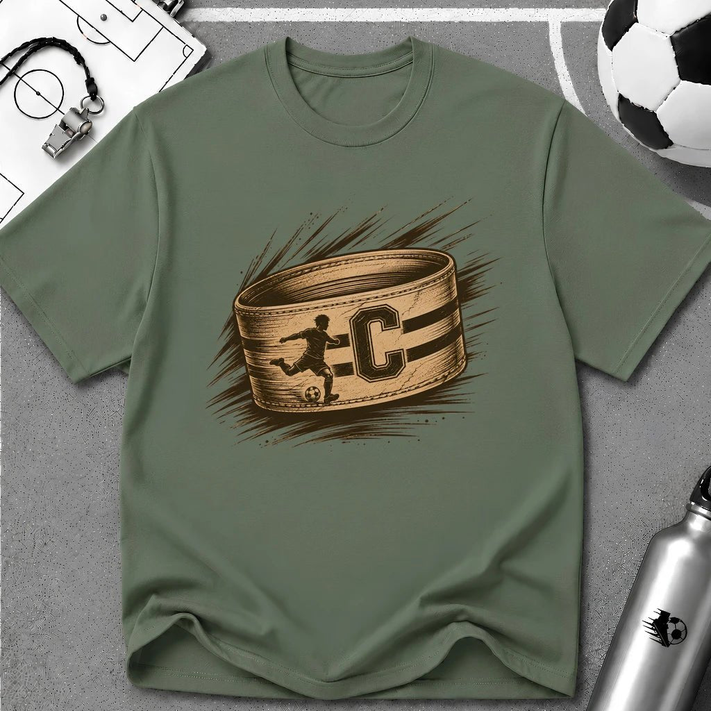 Captain's Armband Player Silhouette T-Shirt - soccer fan t-shirt | GoalRush Studio