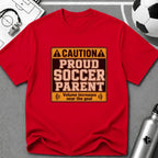 Caution Game Day Mom T-Shirt - soccer fan t-shirt | GoalRush Studio